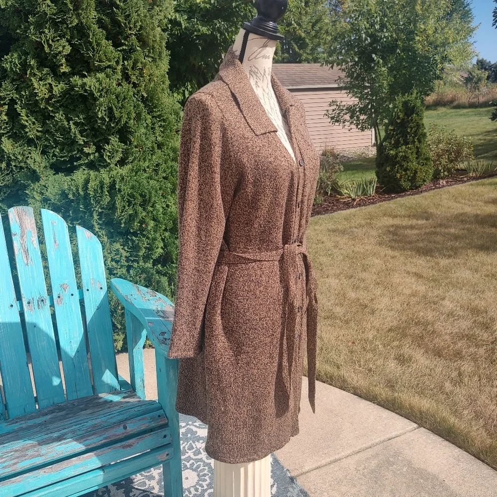 Long Cardigan Medium Button Down and Belt Tie! - Picture 5 of 11